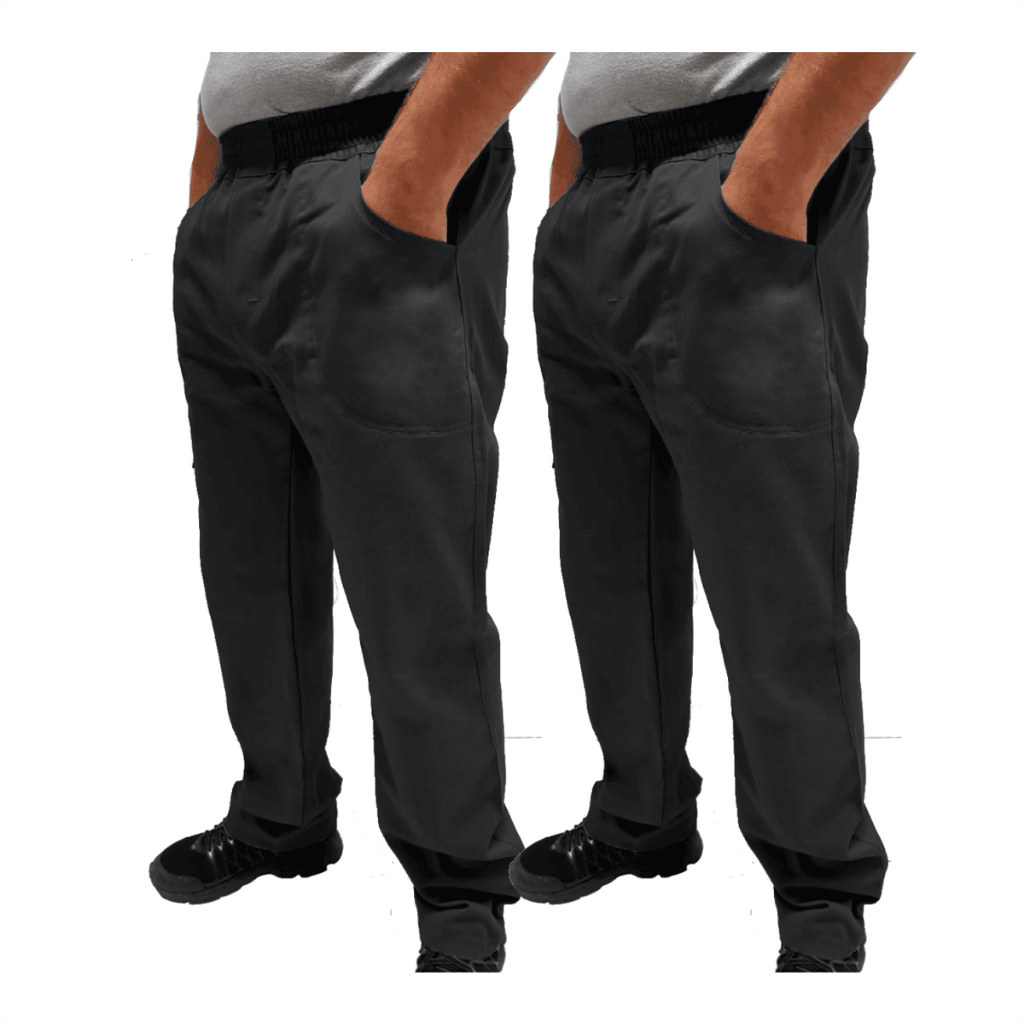 Kit C/ 2 Calça de Uniforme Mecânico Brim Profissional Reforçada
