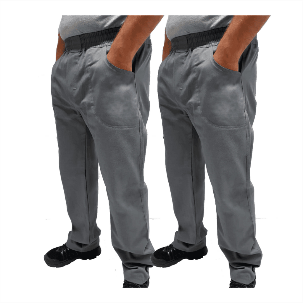 Kit C/ 2 Calça de Uniforme Terminal de Carga Brim Profissional Reforçada