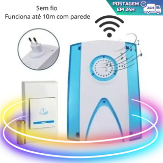 Campainha Inteligente Wireless residencial Sem Fio 50 Metros 32 toques