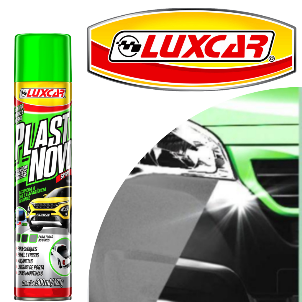 Revitalizador De Plásticos e Borrachas Spray Plast Novo Luxcar em Oferta na Shopee