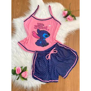 Pijama infantil feminino verao alcinha personagens baby doll short doll em Oferta na Shopee
