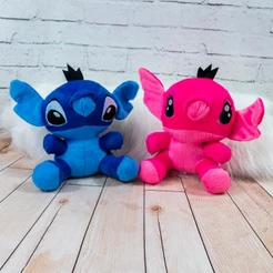 Bonecos Stitch de Pelúcia - 2 Unidades - Lilo e Stitch