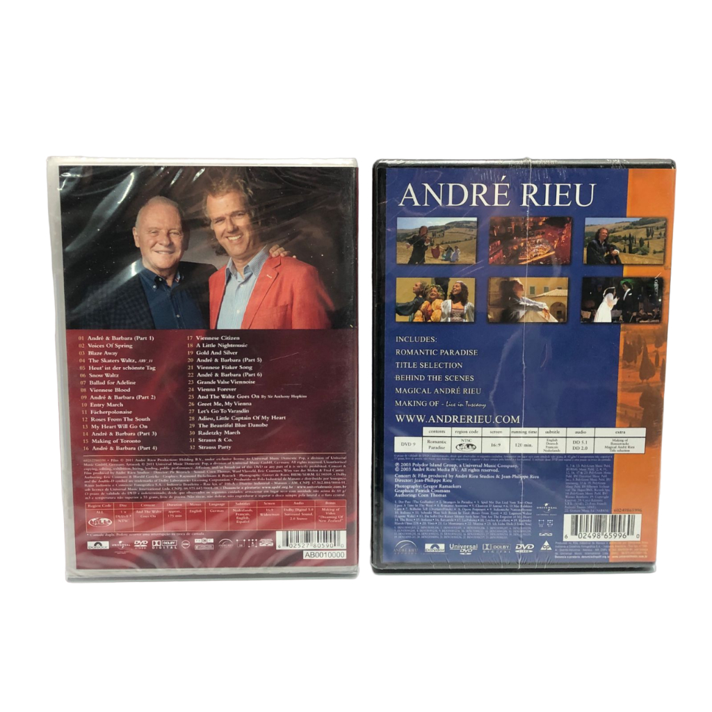 02 Dvds André Rieu Romantic Paradise E And The Waltz