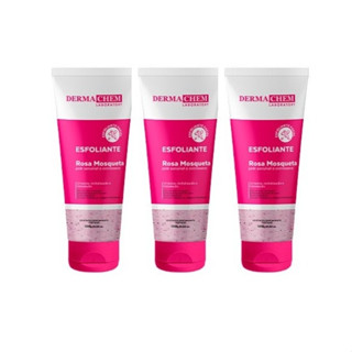 Kit Com 3 Gel Esfoliante Rosa Mosqueta Íons Dermachem 100 G