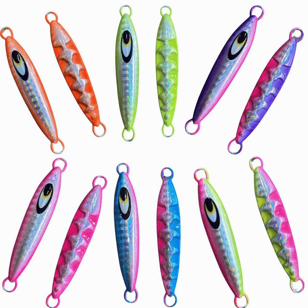 Isca Jig Holográficos ESCAMINHA 20g 6,5cm Diversas Cores - PAMPO ,OLHETE ,ATUM ,XARÉU ,DOURADO DO MAR ,OLHO DE BOY , GAROUPA
