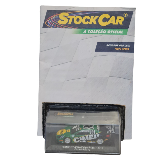 2016 PEUGEOT 408 CIMED STOCK CAR ALTAYA 1:43 CASE DE ACRILICO LACRADO C/REVISTA.