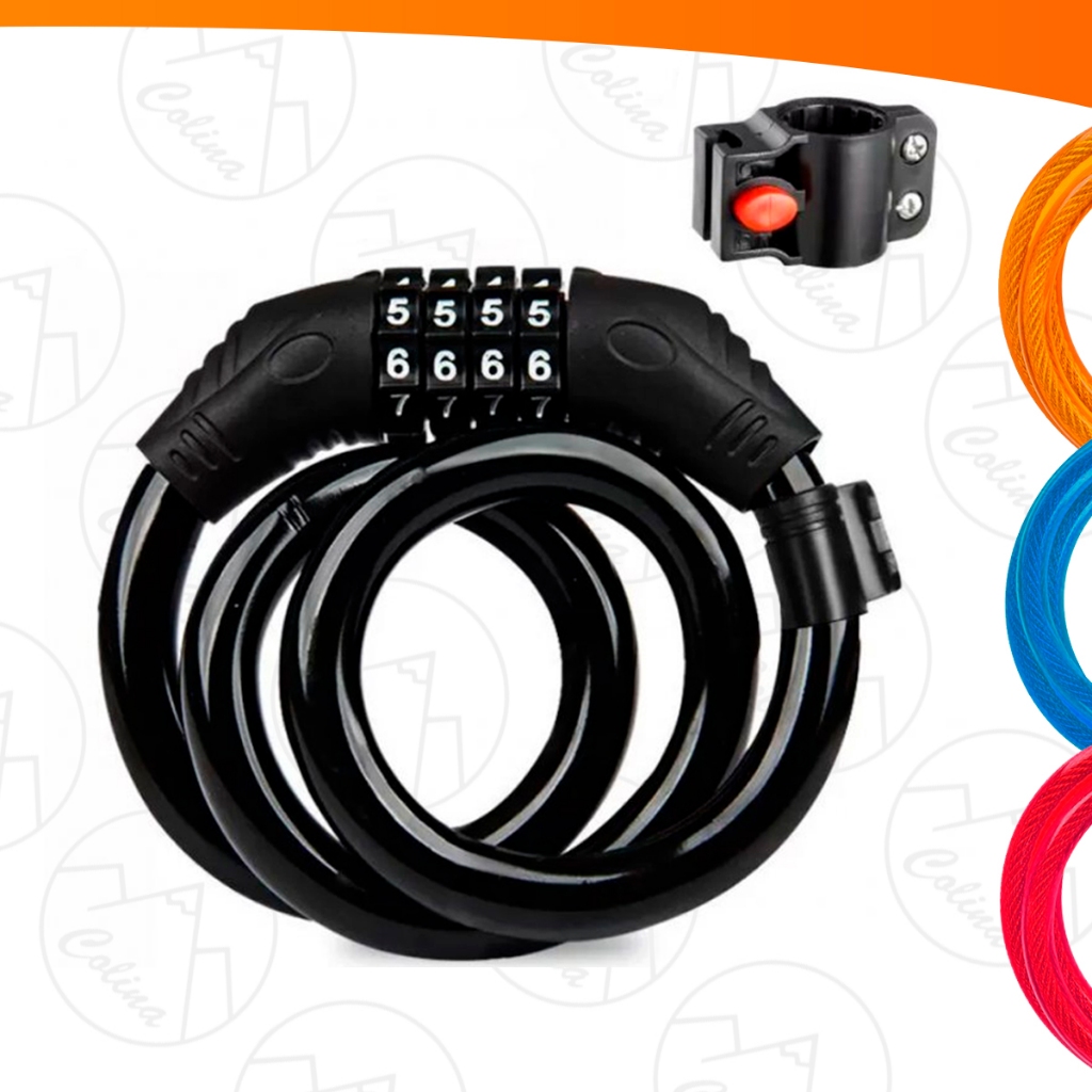 Cadeado Numérico Reforçado Trava Com Segredo Bicicleta Anti Furto Bike em Oferta na Shopee