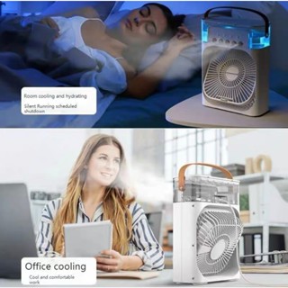 Refrigerador De Ar Ventilador Umidificador Portátil Com Led Reservatório De Água Led TIPO C USB