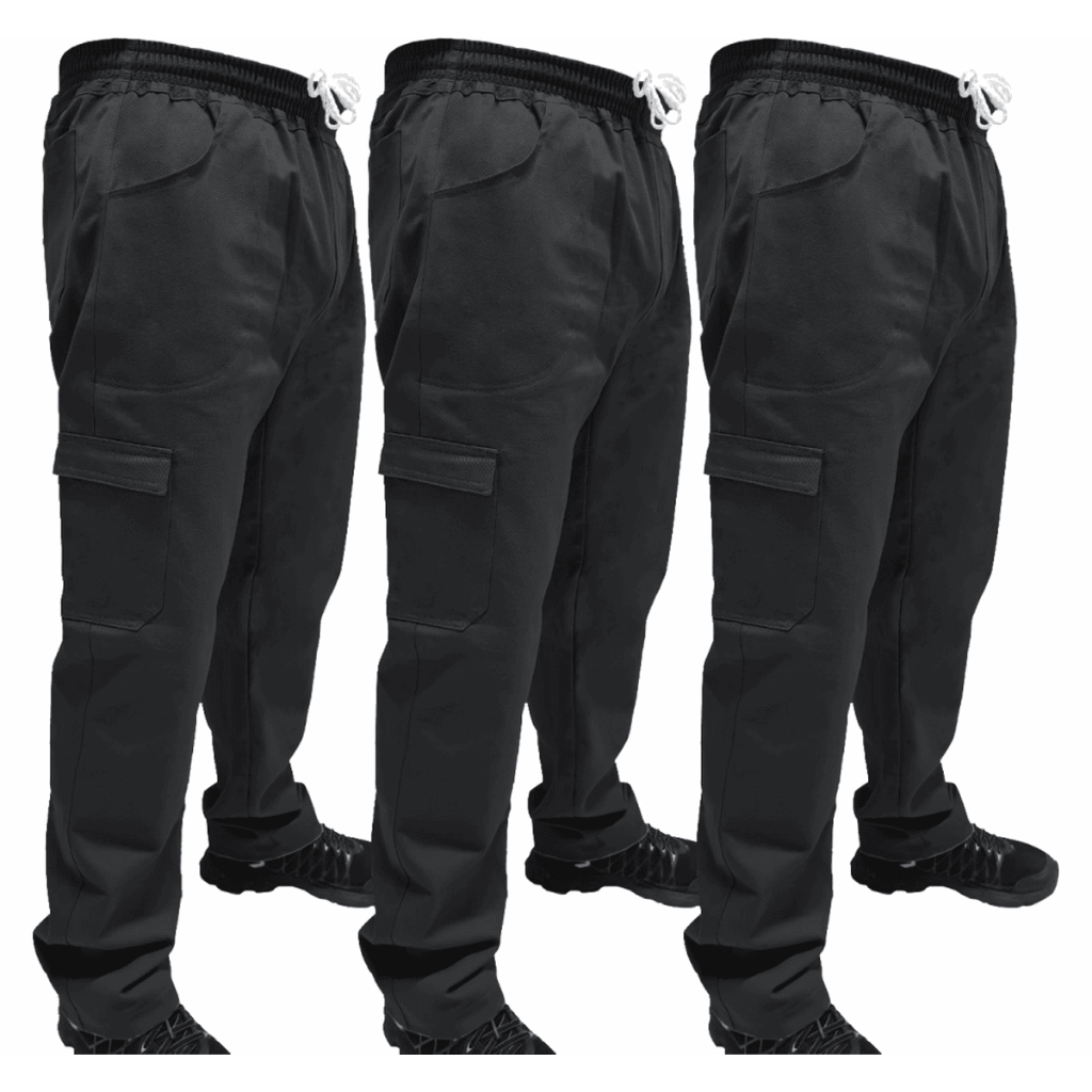 Kit C/ 3 Calça de Uniforme Pedreiro Brim Profissional Reforçada em Oferta na Shopee