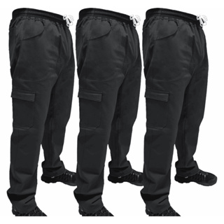 Kit C/ 3 Calça de Uniforme Pedreiro Brim Profissional Reforçada em Oferta na Shopee