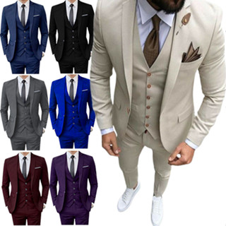 Terno Slim Masculino - Completo Com Colete - Envio imediato