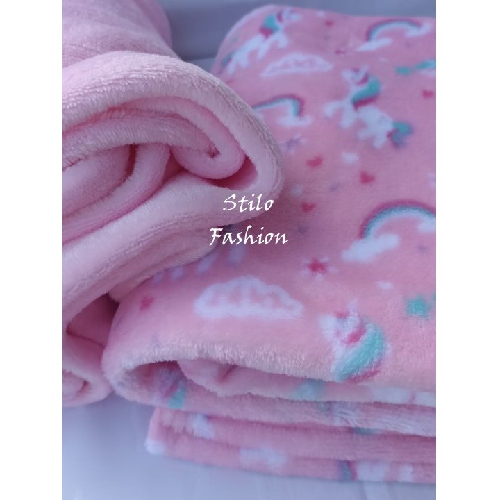 Kit com 2 Mantas Bebê Coberta Microfibra Menino Menina Recém Nascido