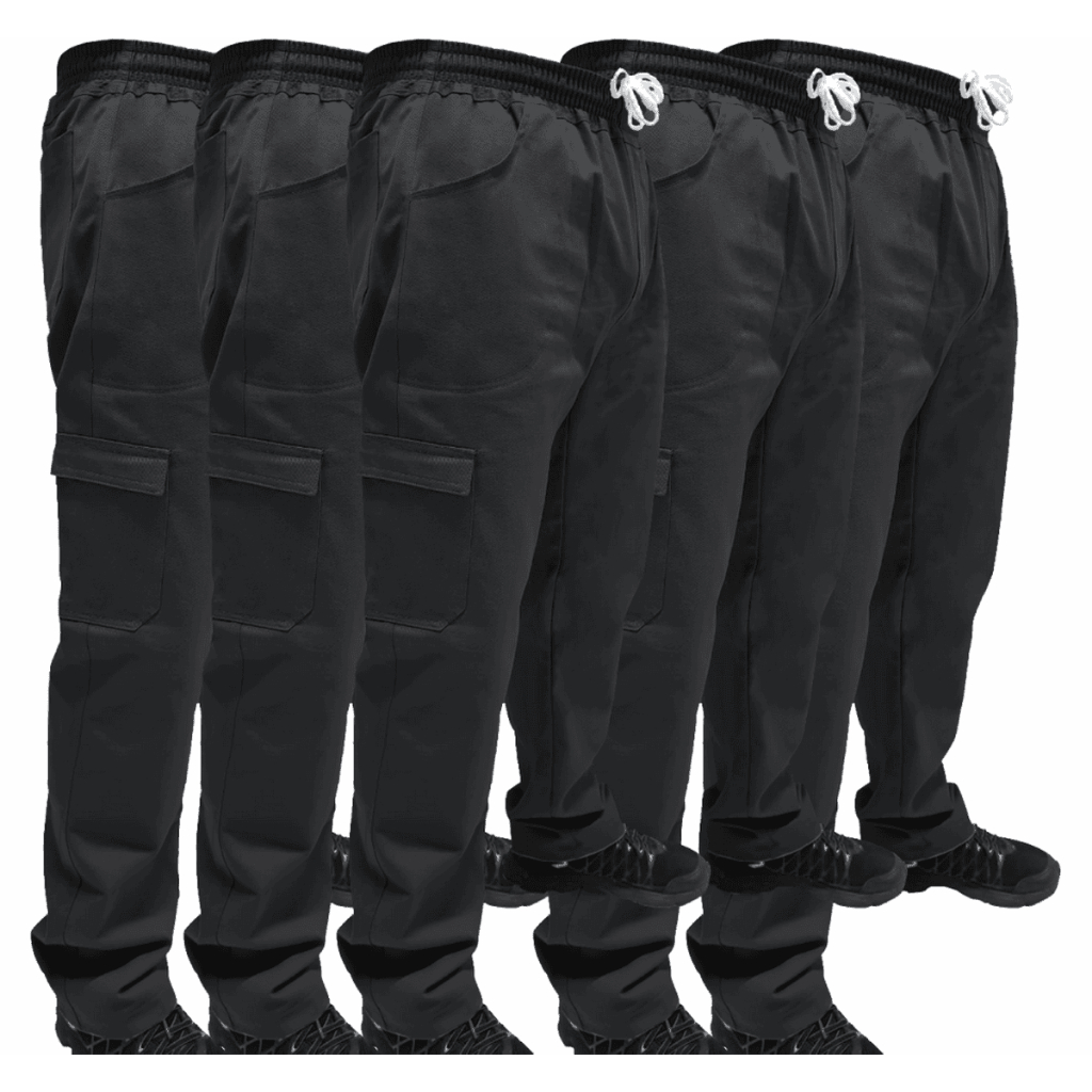 Kit C/ 5 Calça de Uniforme Metalúrgica Brim Profissional Reforçada