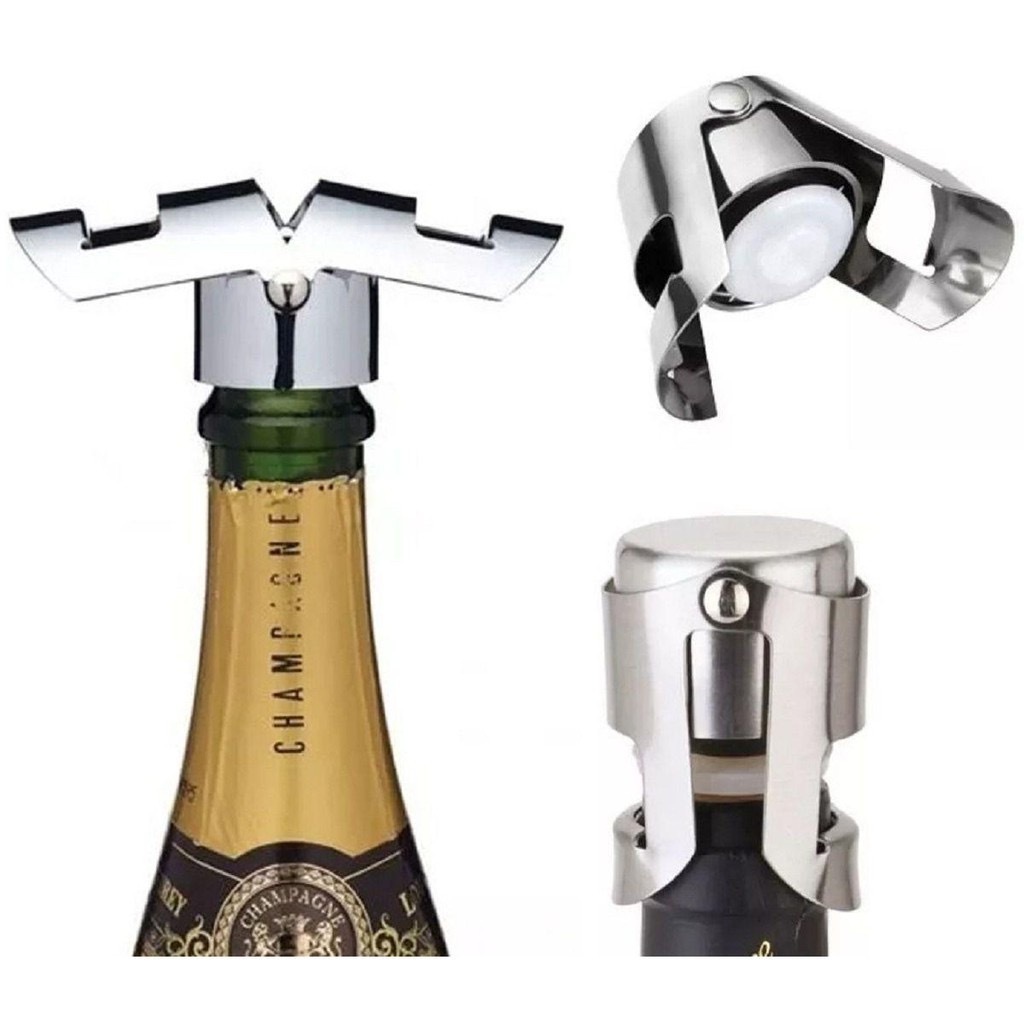 Tampa Para   Rolha Garrafa Inox Design De Luxo em Oferta na Shopee