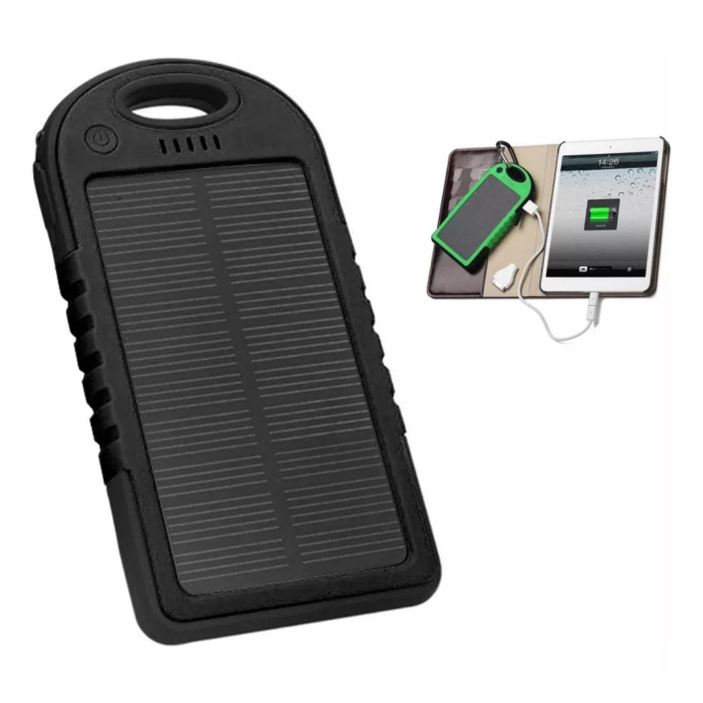 Power Bank - Carregador Portátil Solar RESISTENTE A AGUA E IMPACTOS ANDROID E IPHONE