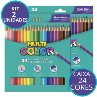Kit 2 Lápis de Cor Multicolor 24 Cores (Faber Castell)
