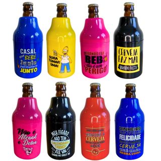 Suporte Cerveja Porta Garrafa 300ml Térmico Lata 350ml Romarinho Barrigudinha