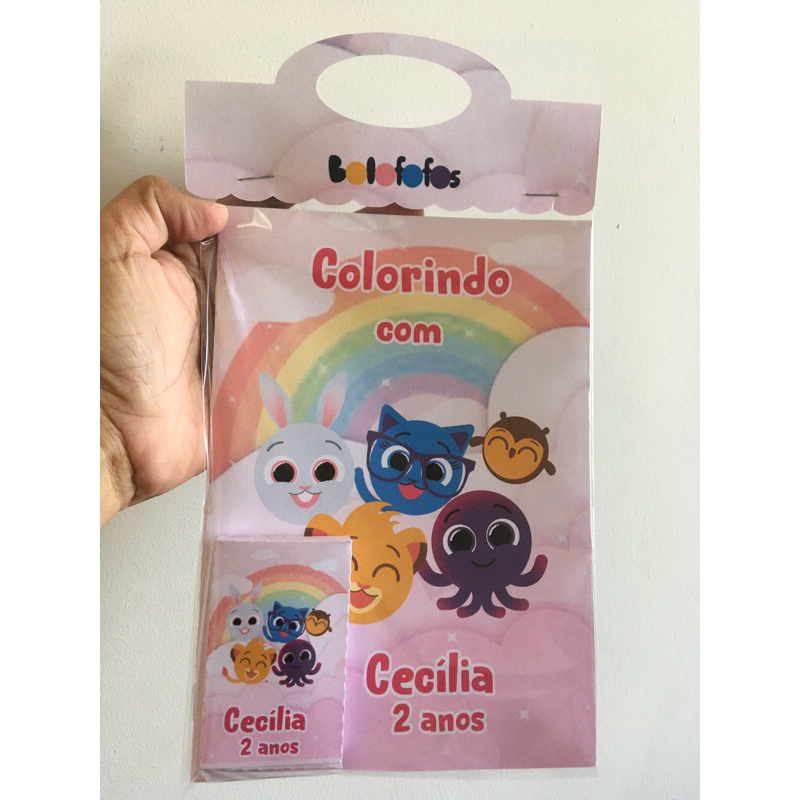 26 kits colorir Personalizados- lembrancinhas de Aniversário - Bolofofos