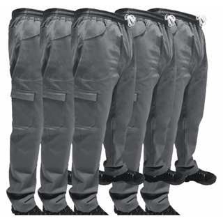 Kit C/ 10 Calça de Uniforme Terminal de Carga Brim Profissional Reforçada em Oferta na Shopee