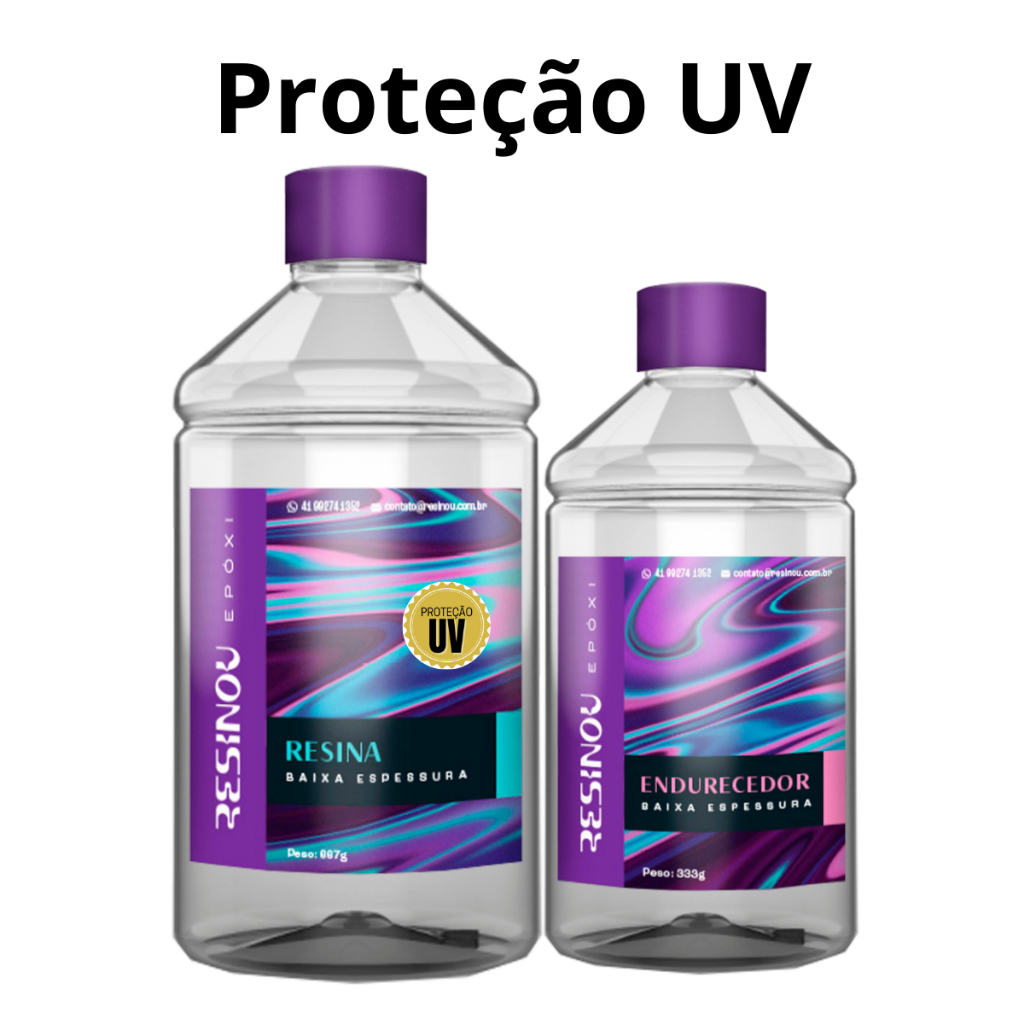 Resina Epoxi Baixa Viscosidade Transparente Madeira e Artesanato - 1 kg