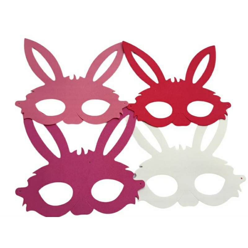 Máscara Coelho Eva Páscoa Festa Aniversário Eventos Coloridas Com Elástico