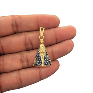 Pingente nossa senhora aparecida banhado a ouro