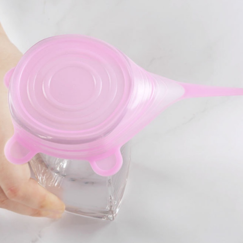 6 Peças Tampa Silicone Material De Segurança Conservação Dos Alimentos Forno De Microondas Disponível