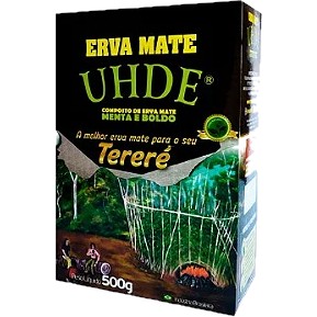 Erva Mate Tereré Uhde Sem Açucar Sabor Menta e Boldo 500g 100% Natural
