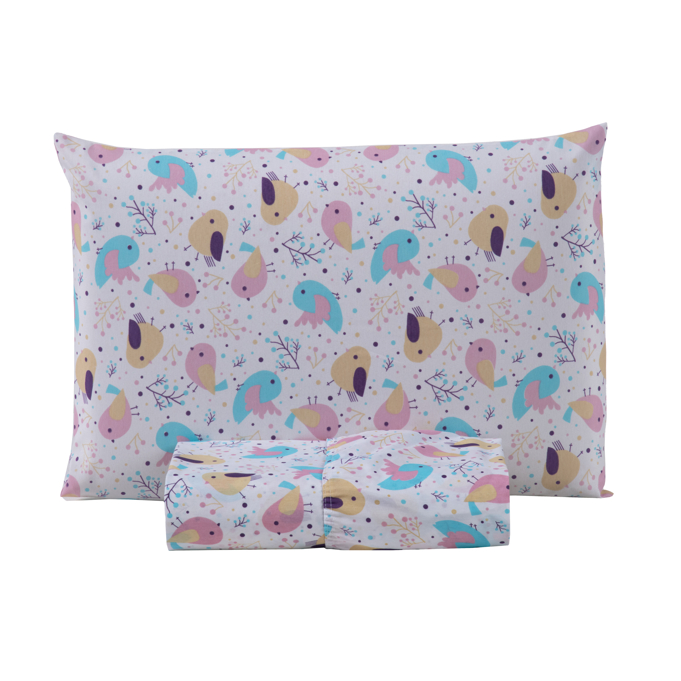 Jogo de lençol Algodão Solteiro Infantil 2 Peças Estampado