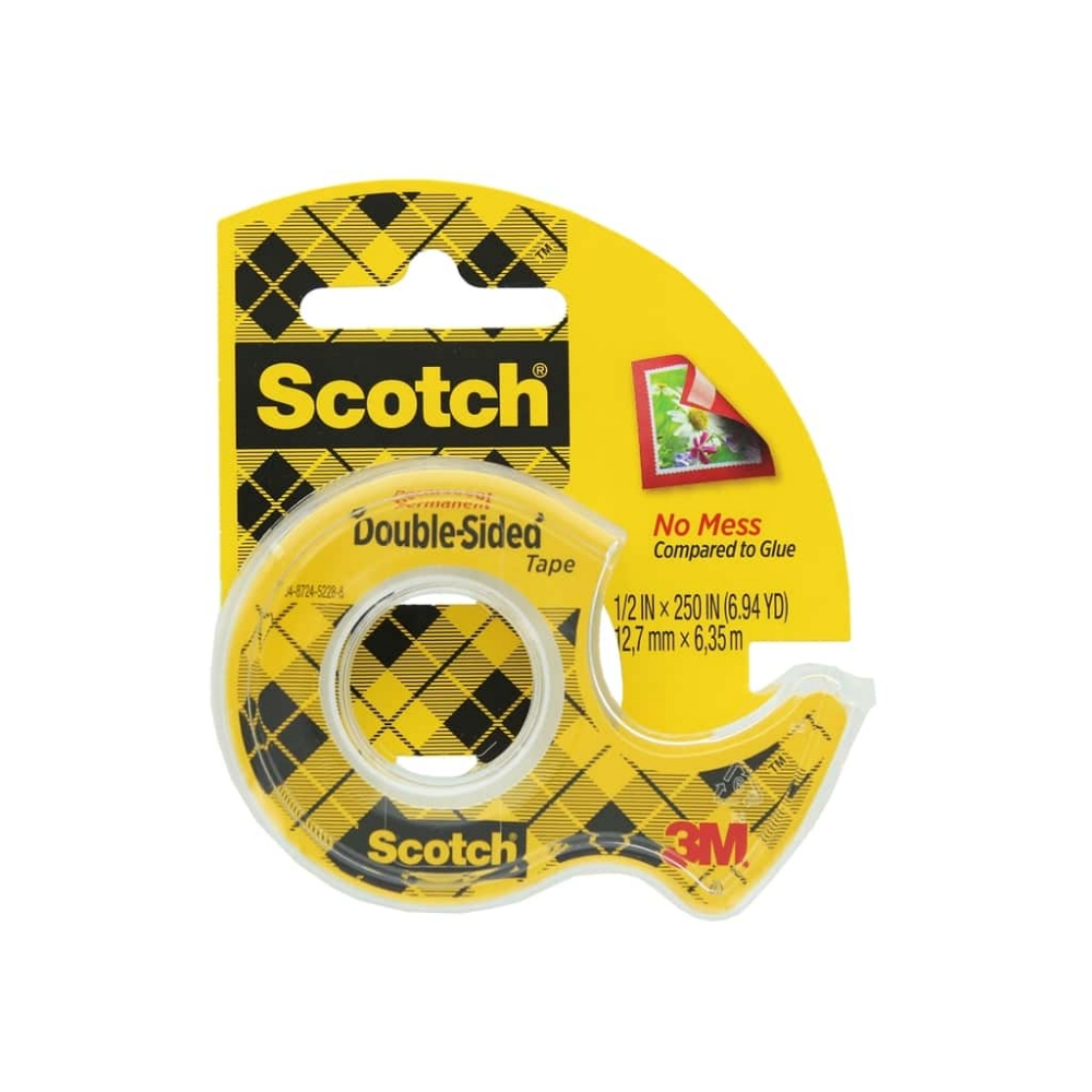 Fita Dupla Face Scotch® 3M Com Suporte 12,7mm x 6,3m