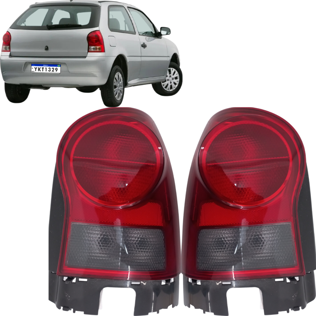 Par de Lanterna Traseira Fumê Original HT Gol G4 2005 a 2010 em Oferta na Shopee