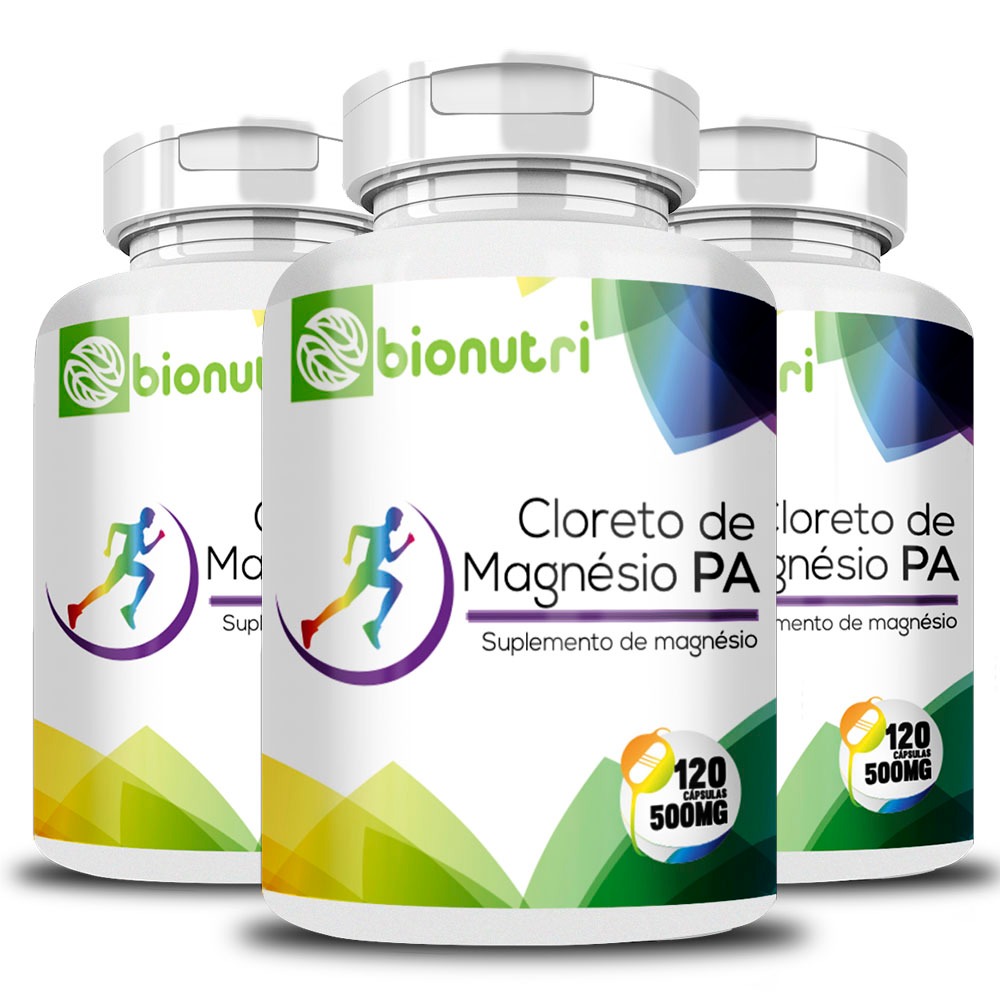 Cloreto de Magnésio de P.A 120 Capsulas 500mg Bionutri