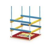Balanço Infantil  De Madeira azul/vermelho Junges