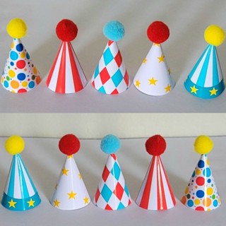Mini chapéus tema Circo/ kit em Oferta na Shopee