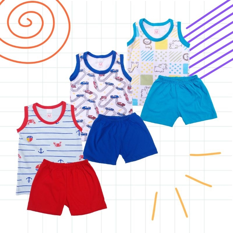 Conjunto Infantil Bebê Regata Estampada + Short - malha 100% algodão