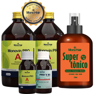 Kit Monovin Pro A + Super Tônico - Crescimento Capilar e Antiqueda