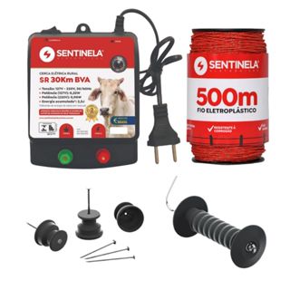 Kit Eletrificador Rural Gado Boi Caes 500m - Sentinela