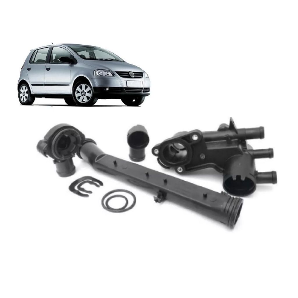 Kit Cavalete Carcaça Com Tubo Flange da Água Gol G5 G6 G7 Fox Saveiro Voyage Todos motor Ea111