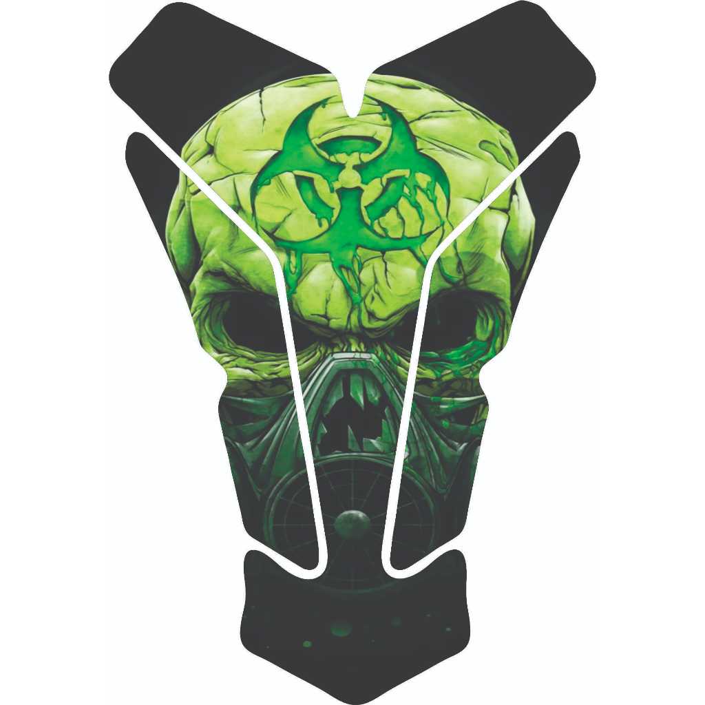 Protetor Para Tanque de Moto Resinado Tankpad Universal - Crânio Varios Modelos