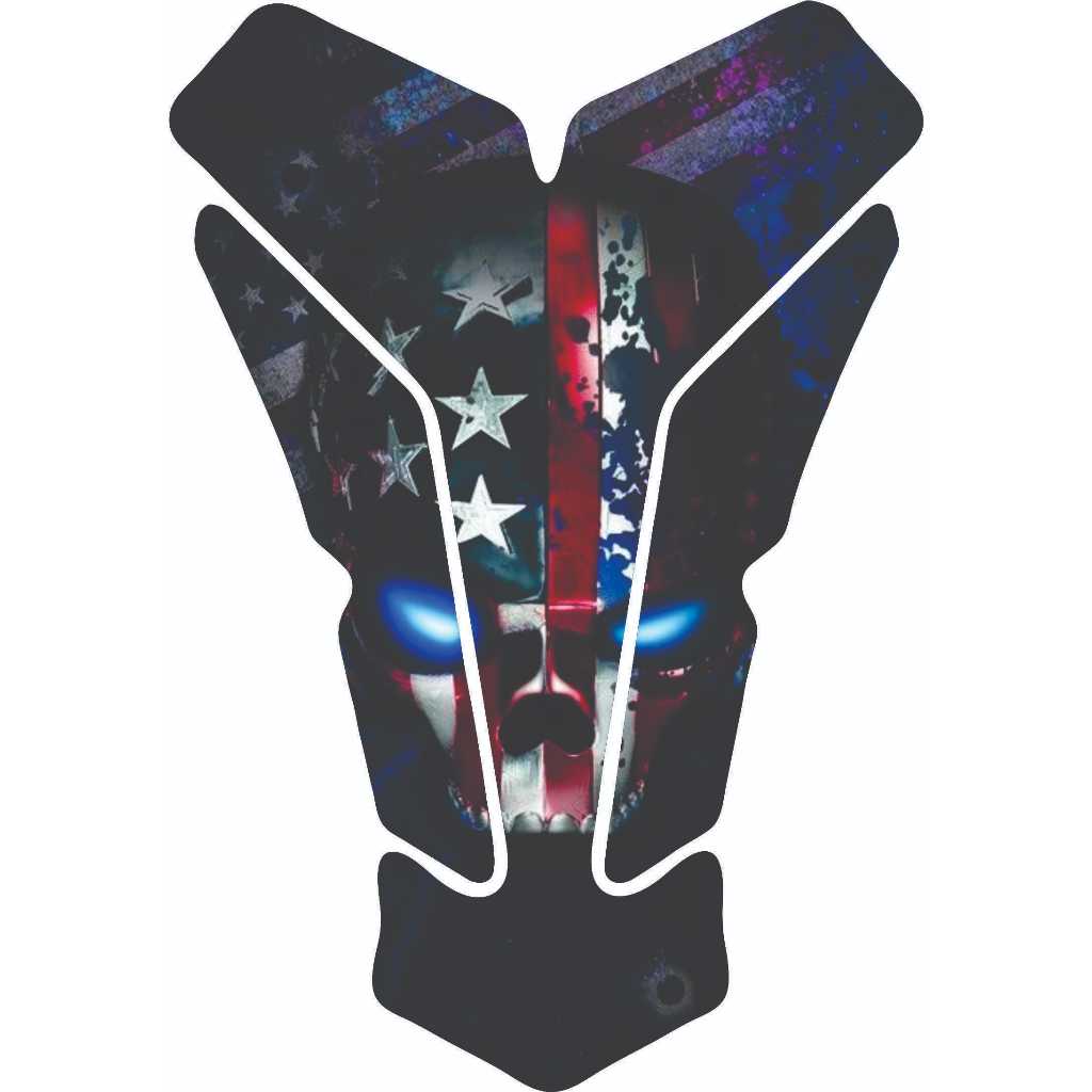 Protetor Para Tanque de Moto Resinado Tankpad Universal - Crânio USAA 2553