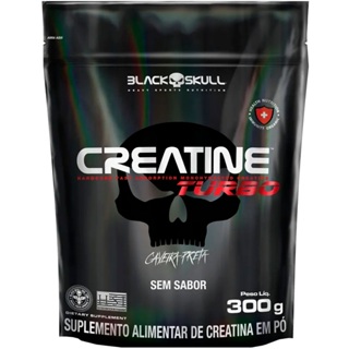 CREATINE TURBO REFIL 300G CREATINA ORIGINAL BLACK SKULL em Oferta na Shopee