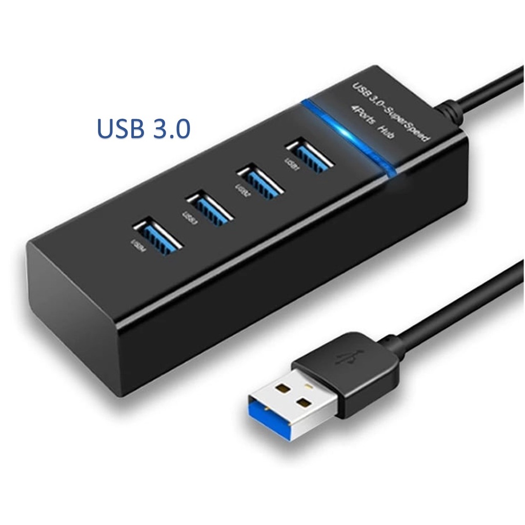 Hub Régua USB 3.0 com 4 Portas, Expansor Rápido 5Gbps de Alta Velocidade com Entradas USB em Oferta na Shopee