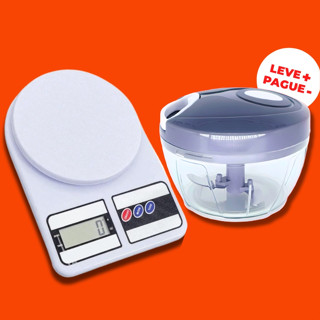 Balança Digital De Cozinha 10KG Processador De Alimentos Manual 500ml