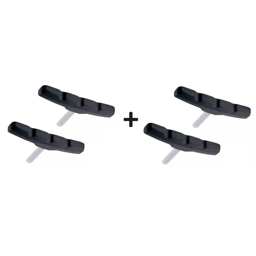 2 Pares Sapata Borrachinha Freio Vbrake Pino Bicicleta 70mm Sapatilha Borracha
