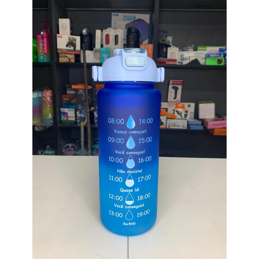 Garrafa De Água 1 Litro, Galão 2l e Copo Squeeze  kit com 3 peças em Oferta na Shopee