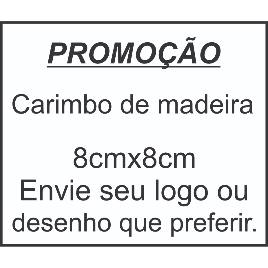 PROMOÇÃO - Carimbo de madeira 8x8 cm SEM Almofada em Oferta na Shopee