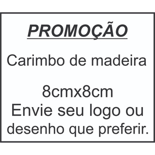 PROMOÇÃO - Carimbo de madeira 8x8 cm SEM Almofada em Oferta na Shopee
