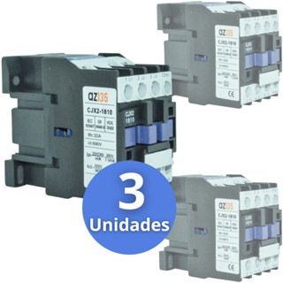 Kit C/3 Chave Contatora Tripolar 18a Lc1 + 1 N/a 220v AZ135