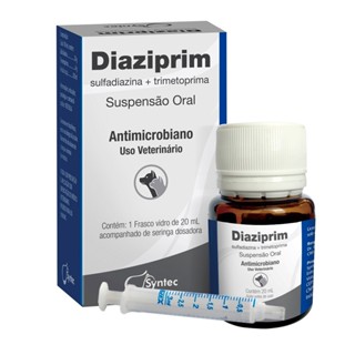 Diaziprim Suspensão Oral Para Cães E Gatos - 20 Ml Syntec