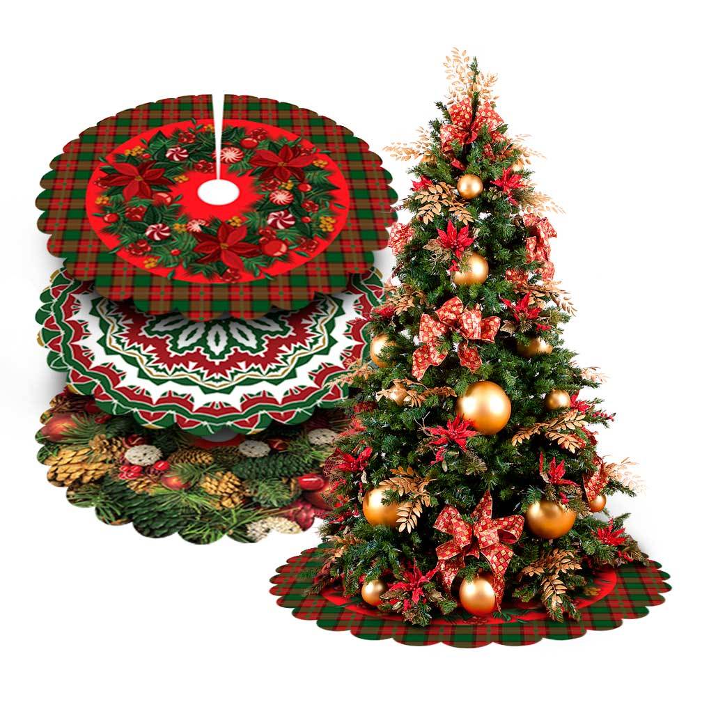 Saia Base Tapete Para Árvore De Natal Enfeite Decoração Natalino 1,30 Metros